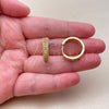 Argolla Huggie 02.195.0356.20 Oro Laminado, con Zirconia Cubica Blanca, Pulido, Tono Dorado