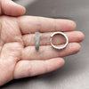 Argolla Huggie 02.195.0356.1.20 Rodio Laminado, con Zirconia Cubica Blanca, Pulido, Rodinado