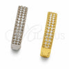 Argolla Huggie 02.195.0356.1.20 Rodio Laminado, con Zirconia Cubica Blanca, Pulido, Rodinado
