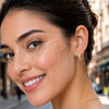 Argolla Huggie 02.267.0145.18 Oro Laminado, con Zirconia Cubica Blanca, Pulido, Tono Dorado