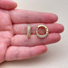 Argolla Huggie 02.267.0145.18 Oro Laminado, con Zirconia Cubica Blanca, Pulido, Tono Dorado