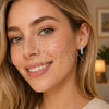 Argolla Huggie 02.267.0145.2.18 Rodio Laminado, con Zirconia Cubica Blanca, Pulido, Rodinado