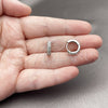 Argolla Huggie 02.267.0146.7.14 Rodio Laminado, con Zirconia Cubica Blanca, Pulido, Rodinado
