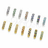 Argolla Huggie 02.267.0146.7.14 Rodio Laminado, con Zirconia Cubica Blanca, Pulido, Rodinado