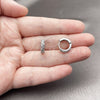Argolla Huggie 02.267.0146.12.14 Rodio Laminado, con Zirconia Cubica Amatista y Blanca, Pulido, Rodinado