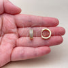 Argolla Huggie 02.267.0147.4.15 Oro Laminado, con Zirconia Cubica Blanca y Amatista, Pulido, Tono Dorado