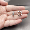 Argolla Huggie 02.267.0147.10.15 Rodio Laminado, con Zirconia Cubica Amatista y Blanca, Pulido, Rodinado