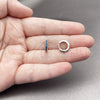 Argolla Huggie 02.267.0148.7.12 Rodio Laminado, con Zirconia Cubica Zafiro Azul, Pulido, Rodinado