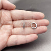 Argolla Huggie 02.267.0148.8.12 Rodio Laminado, con Zirconia Cubica Amatista, Pulido, Rodinado