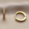 Argolla Huggie 02.267.0148.14 Oro Laminado, Pulido, Tono Dorado