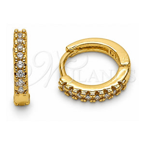 Argolla Huggie 02.267.0148.14 Oro Laminado, Pulido, Tono Dorado
