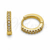 Argolla Huggie 02.267.0148.14 Oro Laminado, Pulido, Tono Dorado