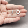 Argolla Huggie 02.267.0148.5.14 Rodio Laminado, con Zirconia Cubica Blanca, Pulido, Rodinado