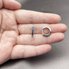 Argolla Huggie 02.267.0148.7.14 Rodio Laminado, con Zirconia Cubica Zafiro Azul, Pulido, Rodinado