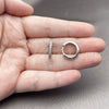 Argolla Huggie 02.267.0148.5.16 Rodio Laminado, con Zirconia Cubica Blanca, Pulido, Rodinado
