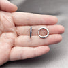 Argolla Huggie 02.267.0148.7.16 Rodio Laminado, con Zirconia Cubica Zafiro Azul, Pulido, Rodinado