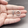 Argolla Huggie 02.267.0148.8.16 Rodio Laminado, con Zirconia Cubica Amatista, Pulido, Rodinado