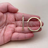 Argolla Huggie 02.267.0149.35 Oro Laminado, con Micro Pave Blanca, Pulido, Tono Dorado
