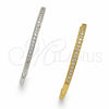 Argolla Huggie 02.267.0149.35 Oro Laminado, con Micro Pave Blanca, Pulido, Tono Dorado