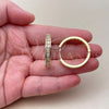 Argolla Huggie 02.267.0150.30 Oro Laminado, con Zirconia Cubica Blanca, Pulido, Tono Dorado