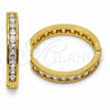 Argolla Huggie 02.267.0150.30 Oro Laminado, con Zirconia Cubica Blanca, Pulido, Tono Dorado