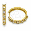 Argolla Huggie 02.267.0151.30 Oro Laminado, con Zirconia Cubica Blanca, Pulido, Tono Dorado