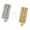 Argolla Huggie 02.267.0152.1.20 Rodio Laminado, con Zirconia Cubica Blanca, Pulido, Rodinado