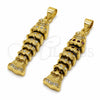 Dije Elegante 05.459.0074 Oro Laminado, Diseño de Pescado, con Zirconia Cubica Rubi y Amatista, Pulido, Tono Dorado
