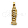 Dije Elegante 05.459.0074.1 Oro Laminado, Diseño de Pescado, con Zirconia Cubica Blanca, Pulido, Tono Dorado