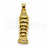 Dije Elegante 05.459.0074.1 Oro Laminado, Diseño de Pescado, con Zirconia Cubica Blanca, Pulido, Tono Dorado