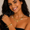 Collar y Pulsera 06.282.0008.18 Oro Laminado, Diseño de Caracol y Tortuga, Pulido, Tono Dorado