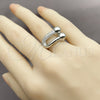 Anillo Multi Piedra 01.438.0022.1 Rodio Laminado, con Micro Pave Blanca, Pulido, Rodinado (Talla Unica)
