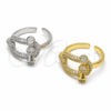Anillo Multi Piedra 01.282.0019.1 Rodio Laminado, con Micro Pave Blanca, Pulido, Rodinado (Talla Unica)