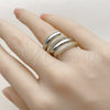 Anillo Multi Piedra 01.438.0024 Oro Laminado, con Micro Pave Blanca, Pulido, Dos Tonos (Talla Unica)