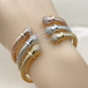 Aro Trio 07.282.0096 Oro Laminado, Diseño de Torcido, con Zirconia Cubica Blanca, Pulido, Tono Dorado (Grosor 05 MM, Talla Unica)