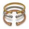 Aro Trio 07.282.0096 Oro Laminado, Diseño de Torcido, con Zirconia Cubica Blanca, Pulido, Tono Dorado (Grosor 05 MM, Talla Unica)