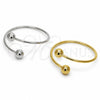 Aro Individual 07.282.0098 Oro Laminado, Diseño de Bola y Hueco, Pulido, Tono Dorado (Grosor 03.1 MM, Talla Unica)