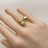 Anillo Elegante 01.282.0031 Oro Laminado, Diseño de Bola, Pulido, Tono Dorado (Talla Unica)