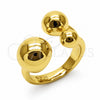Anillo Elegante 01.282.0031 Oro Laminado, Diseño de Bola, Pulido, Tono Dorado (Talla Unica)