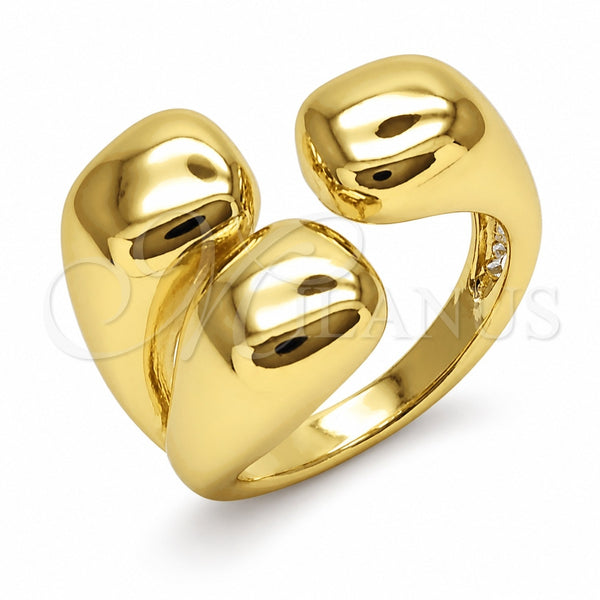 Anillo Elegante 01.282.0032 Oro Laminado, Diseño de Bola, Pulido, Tono Dorado (Talla Unica)