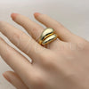 Anillo Elegante 01.282.0033 Oro Laminado, Diseño de Gota, Pulido, Tono Dorado (Talla Unica)