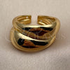 Anillo Elegante 01.282.0034 Oro Laminado, Diseño de Corazón, Pulido, Tono Dorado (Talla Unica)