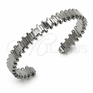 Aro Individual 07.282.0110 Rodio Laminado, Pulido, Rodinado (Grosor 03.1 MM, Talla Unica)