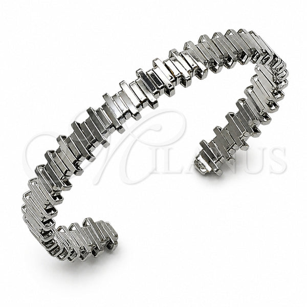 Aro Individual 07.282.0110 Rodio Laminado, Pulido, Rodinado (Grosor 03.1 MM, Talla Unica)
