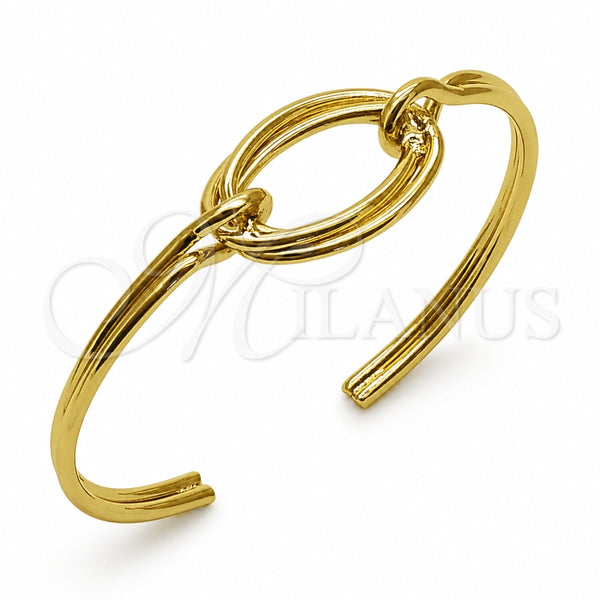 Aro Individual 07.282.0103.1 Oro Laminado, Diseño de Nudo, Pulido, Tono Dorado (Grosor 03 MM, Talla Unica)