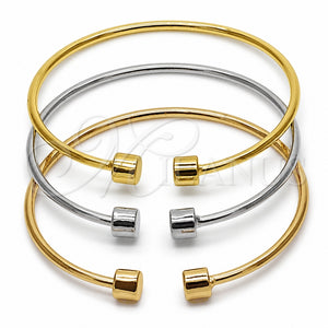 Aro Trio 07.282.0118 Oro Laminado, Pulido, Tres Tonos (Grosor 02.3 MM, Talla Unica)