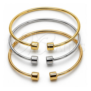 Aro Trio 07.282.0118 Oro Laminado, Pulido, Tres Tonos (Grosor 02.3 MM, Talla Unica)