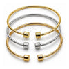 Aro Trio 07.282.0118 Oro Laminado, Pulido, Tres Tonos (Grosor 02.3 MM, Talla Unica)