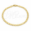 Pulsera Básica 03.419.0026.07 Oro Laminado, Diseño de Mariner, Pulido, Tono Dorado (Calibre 260, Grosor 07 MM, 7 Pulgadas de Largo)