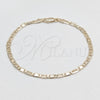 Pulsera Básica 03.419.0027.07 Oro Laminado, Diseño de Mariner, Pulido, Tono Dorado (Calibre 260, Grosor 07 MM, 7 Pulgadas de Largo)